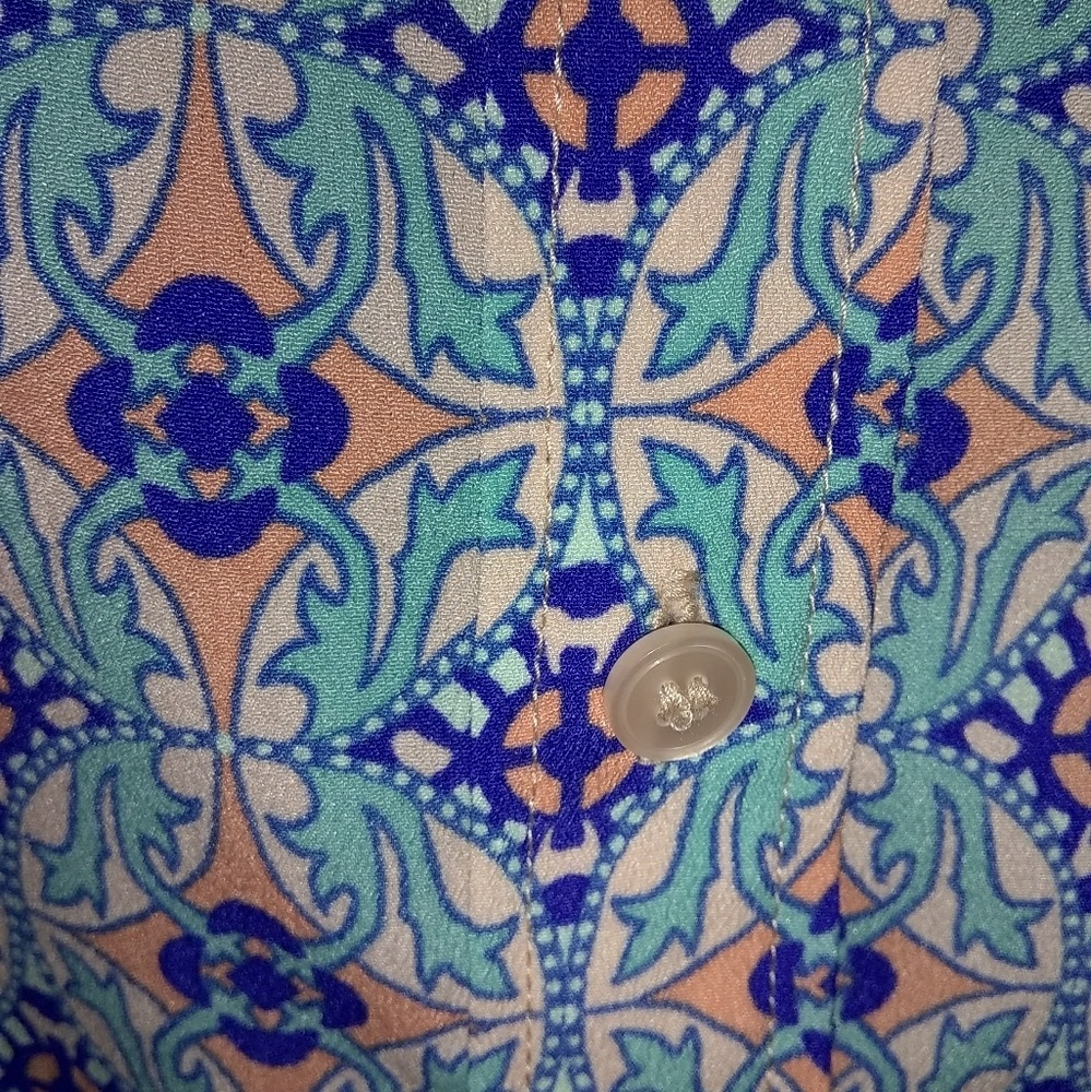 Talbots Paisley Pattern Button Down Blouse - image 3